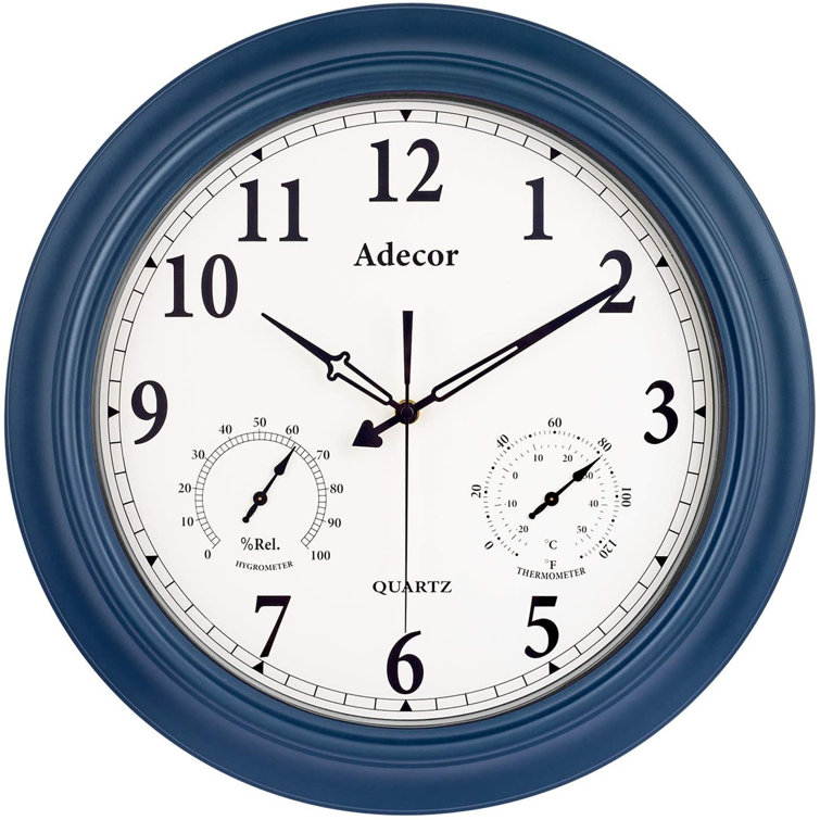 ZONYON Outdoor Clocks With Thermometer And Hygrometer,large Display